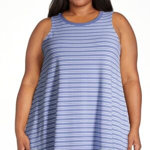 Time and Tru Blue and White Striped Dress